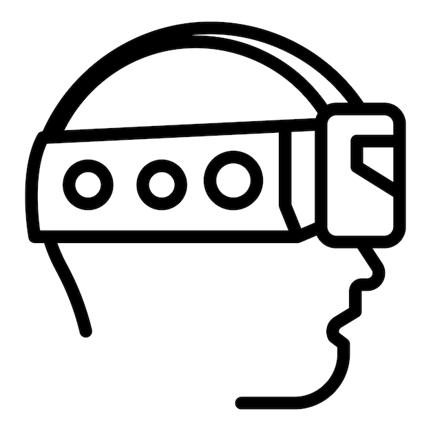 man virtual glasses icon outline man virtual glasses vector icon for web design isolated on white background