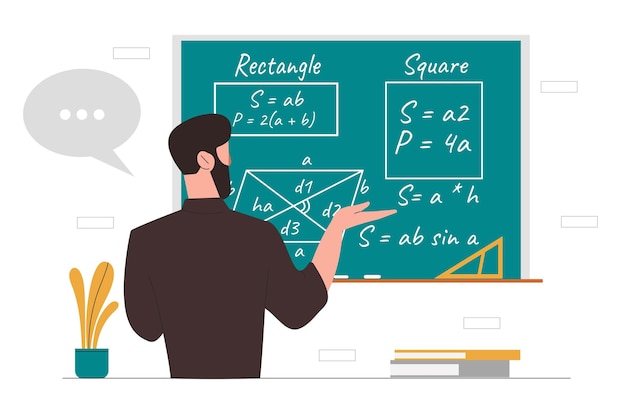 Man with formulas