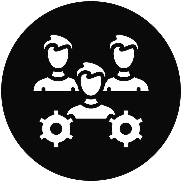 Management Team vector icon illustration of Human Resource iconset