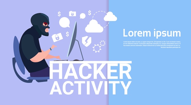 Mand Sidder Ved Computer Hacker