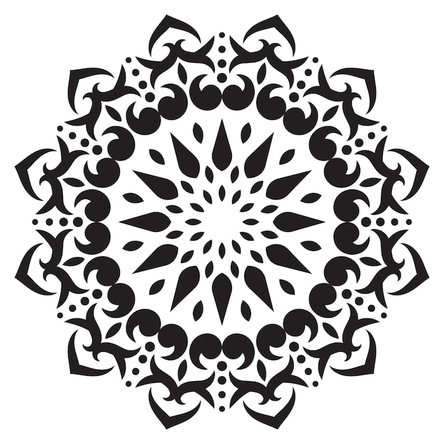 Mandala decorative element oriental pattern vector illustration