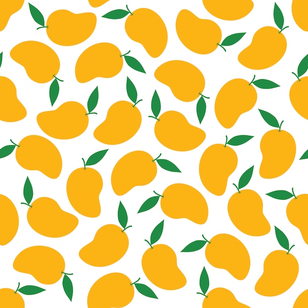 Mango Seamless Pattern Background Vector Design