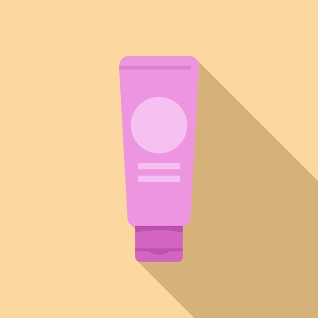 Manicure cream tube icon flat vector Polish beauty Spa cosmetic