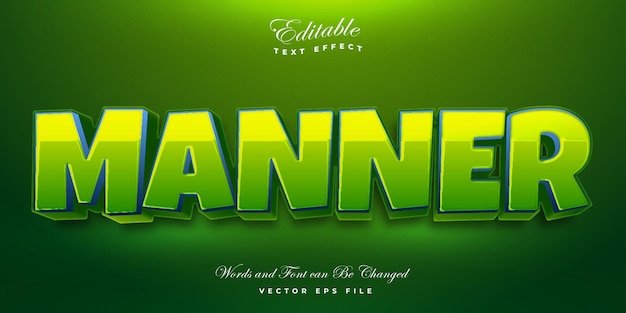 manner text effect design
