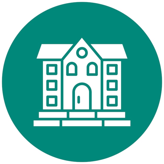 Mansion Vector Icon Design Illustration