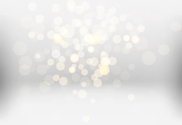 Many bright blured lights on bright background.