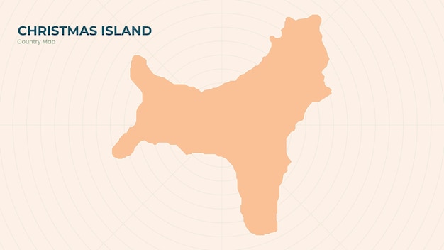 Map of Christmas Island isolated modern colorful State