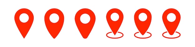 Map pin icon Geo location signs Road tag symbol Place point symbols Position pointer icons Destination direction Vector sign