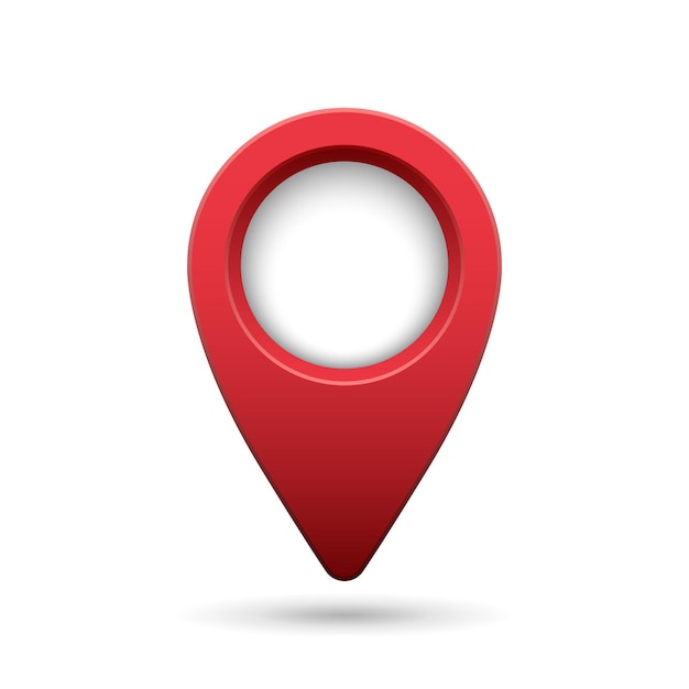 map pin icon in flat style pointer destination vector illustration on isolated background gps navigation sign business concept