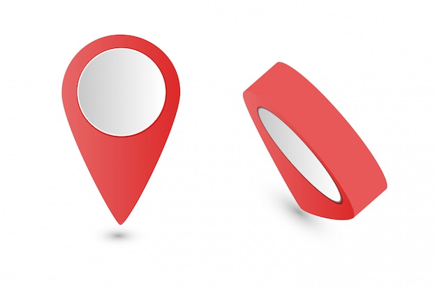 Map pointer. Pointer red pin marker for travel location.