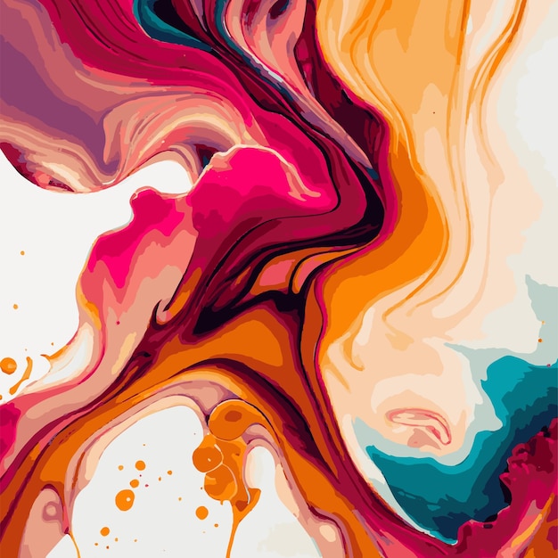 Marble texture design colorful multicolored marble surface curved lines bright abstract design background Vector