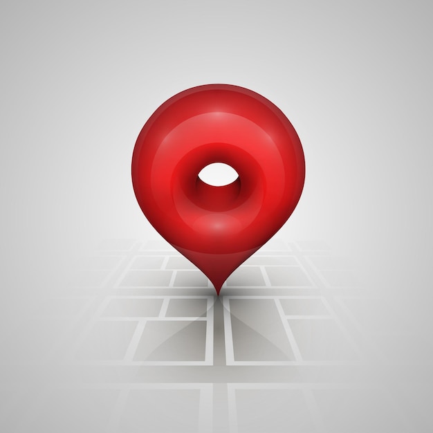 Mark on the map pointer. Vector illustration