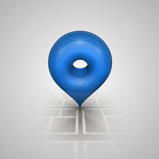 Mark on the map pointer. Vector illustration