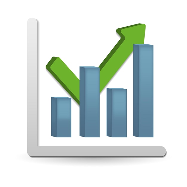 market forecast icon 3d illustration from finance management collection creative market forecast 3d icon for web design templates infographics and more