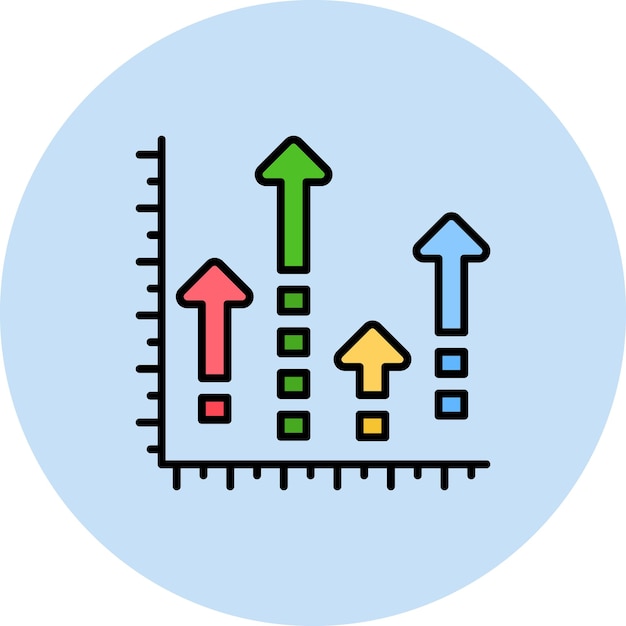 Market Prediction Flat Illustration