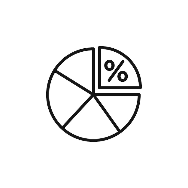 Market share icon Isolated flat vector in outline