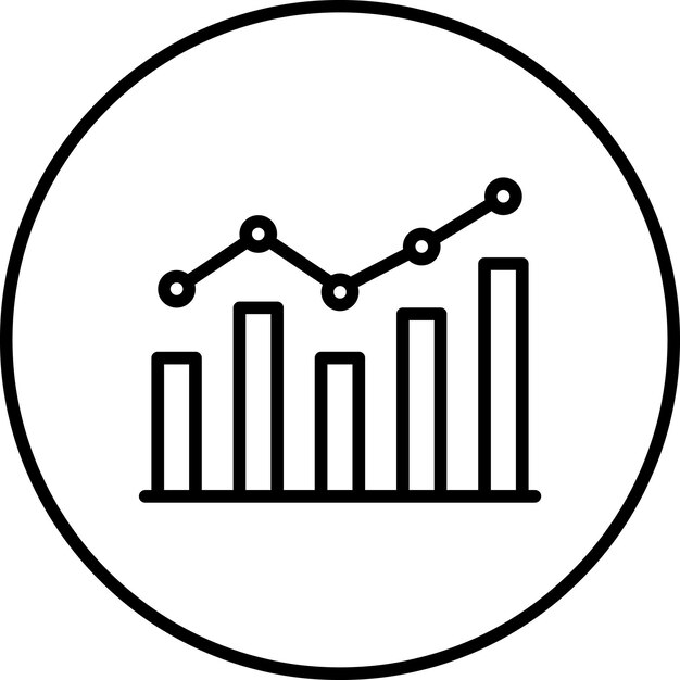 Market Statistics vector icon illustration of Business Startup iconset