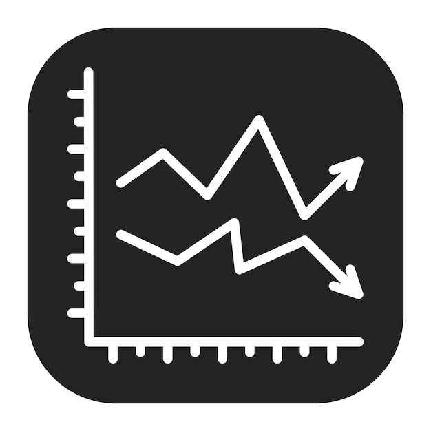 market volatility icon vector image can be used for business risks