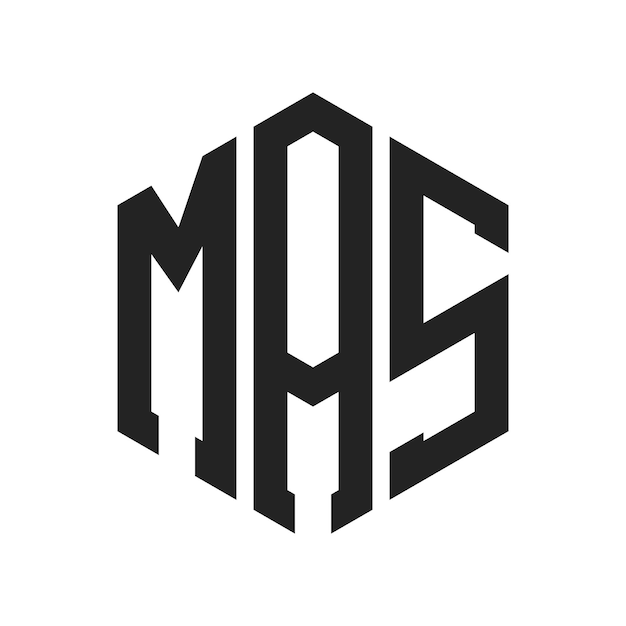 MAS Logo Design Initial Letter MAS Monogram Logo using Hexagon shape