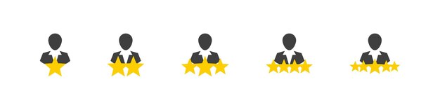 master service feedback ranking icon set customer satisfaction rating icons