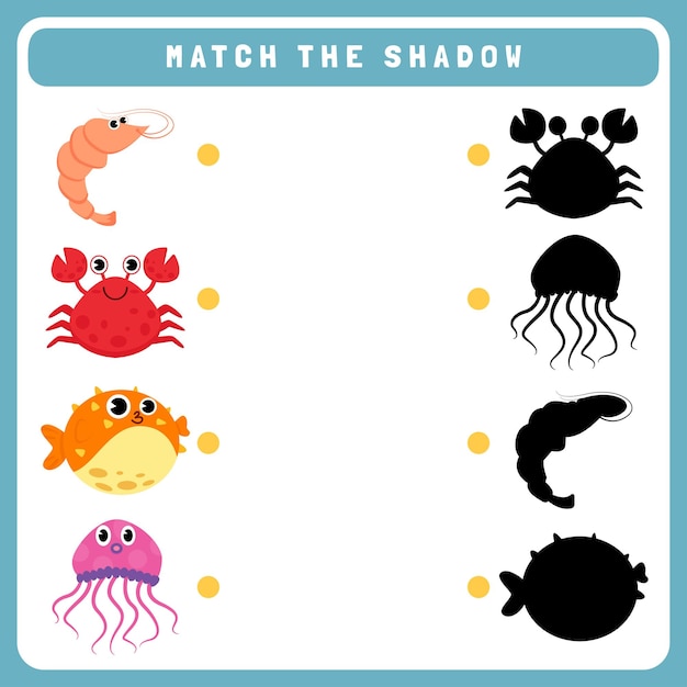 match the shadow worksheet