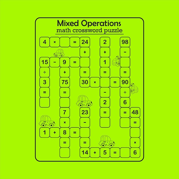 Math maze puzzle worksheets for child