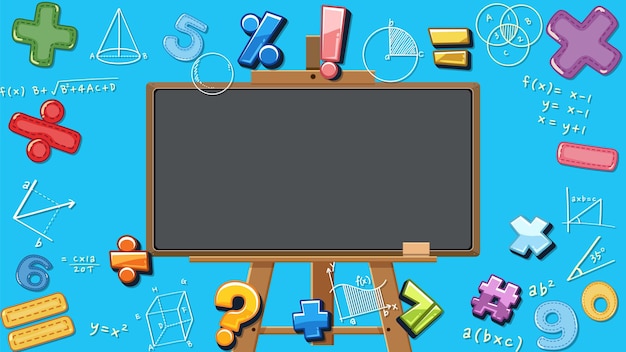 Math Tools Banner with Blank Blackground