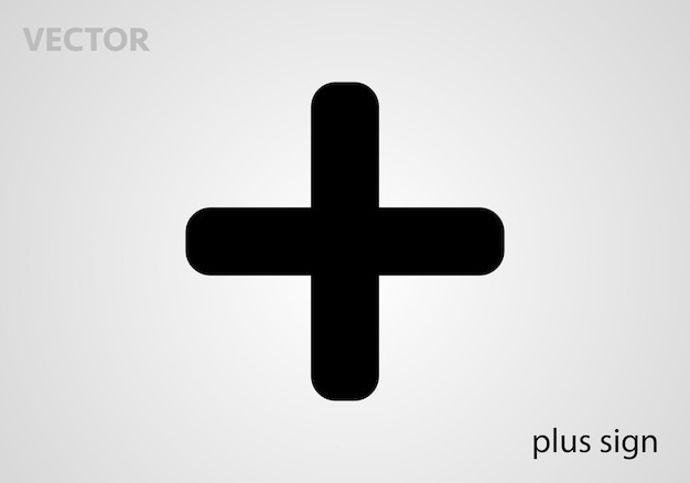 Mathematical symbol icon plus sign vector illustration