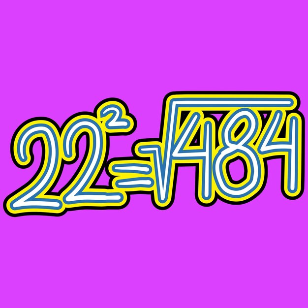 Mathematics Square Root of Number Twenty Two