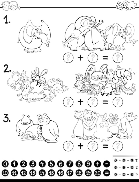 maths activity coloring page