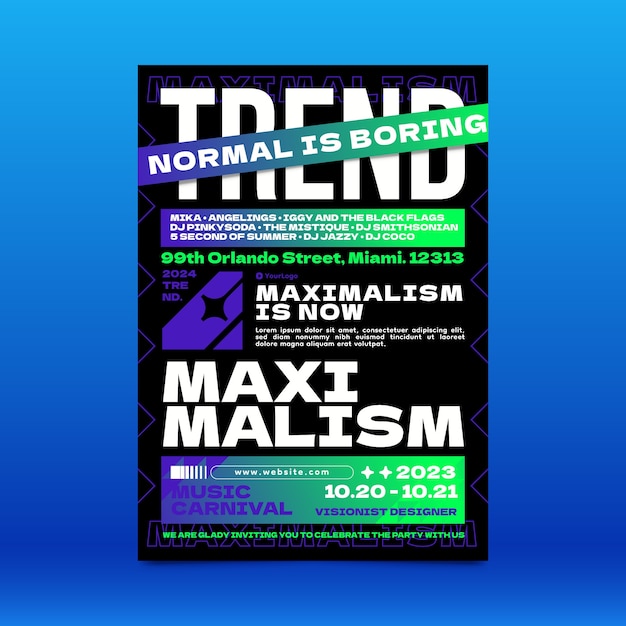 maximalism poster template design