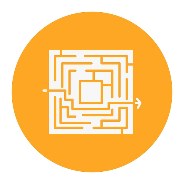 Maze Solution Vector Illustration