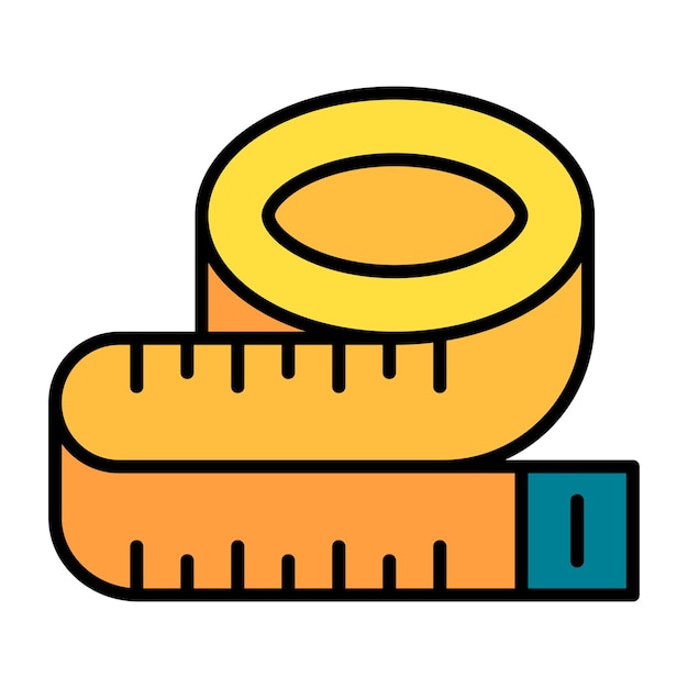 Measuring Tape Flat Illustration