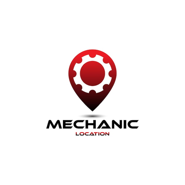mechanic point logo design point and mechanic logo simple design vector illustration