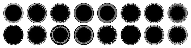 Mechanical clock faces bezel watch dial with minute and hour marks timer or stopwatch element blank