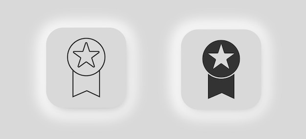 Medal icon Award for honor symbol Badge vector