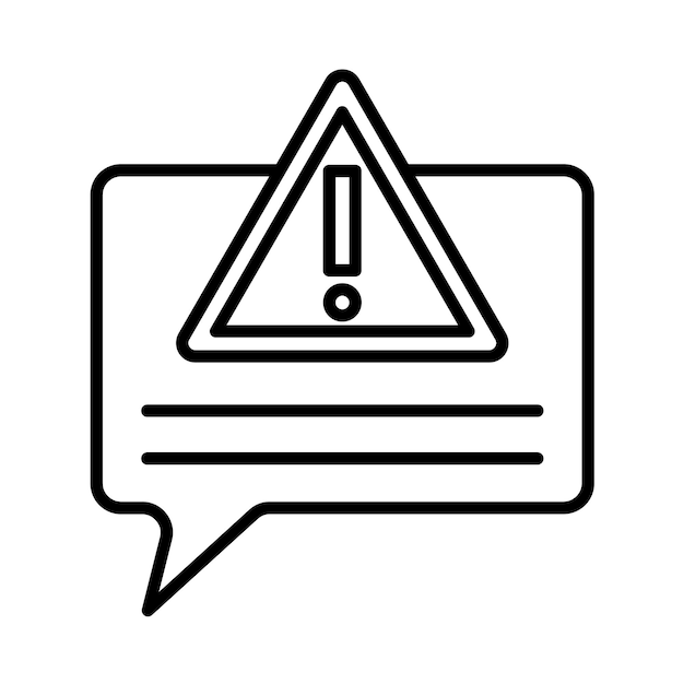 Meddelandevarning Linjeillustration