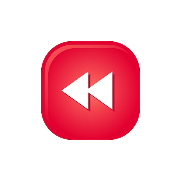 media player button icon vector template