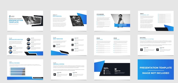Medical Business Presentation templates, corporate. Elements of infographics for presentation