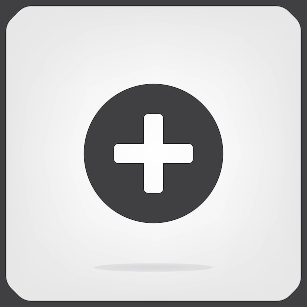 Medical cross symbol Vector illustration on gray background Eps 10