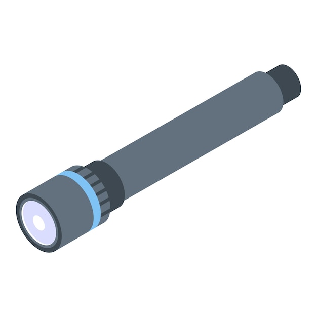 Medical flashlight icon Isometric of medical flashlight vector icon for web design isolated on white background
