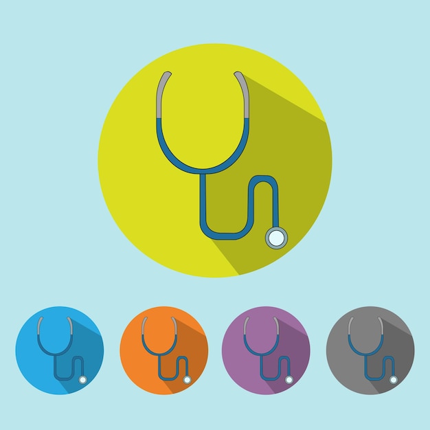 Medical icon stethoscope tool