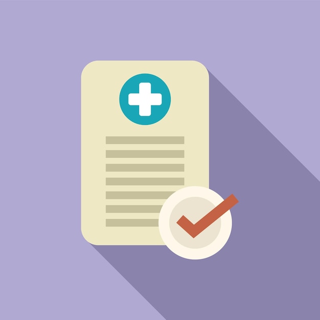 Medical prescription document with check mark showing successful treatment