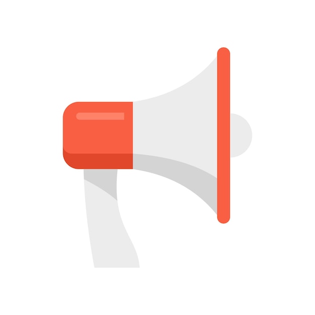 Megaphone icon Flat illustration of megaphone vector icon isolated on white background