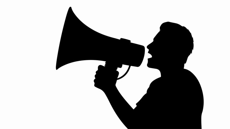 Megaphone Impact Head Vector Pictograph Style