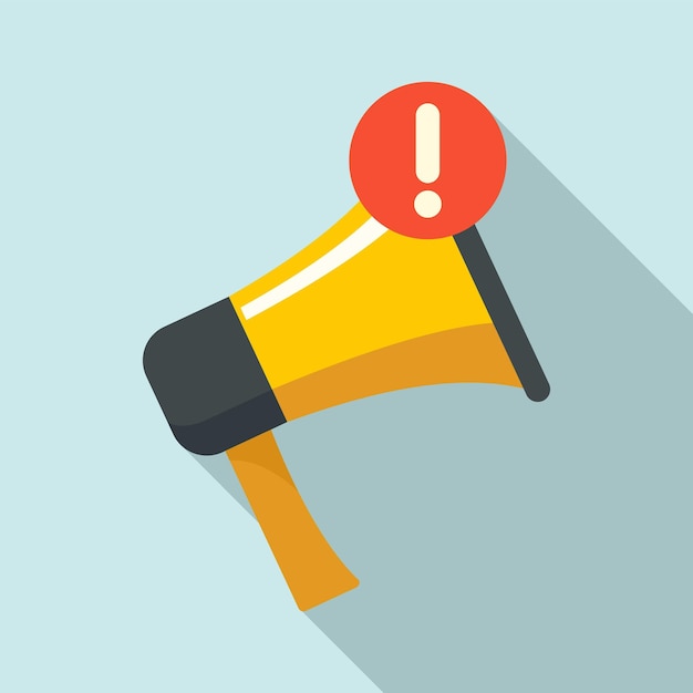 Megaphone notification icon Flat illustration of megaphone notification vector icon for web design