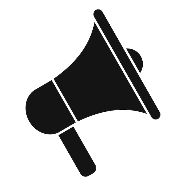 Megaphone service icon simple vector Mobile message Social digital