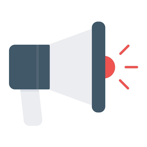 Megaphone Vector Illustration Style