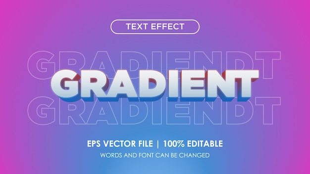 Meget elegant farverig gradientteksteffekt redigerbar