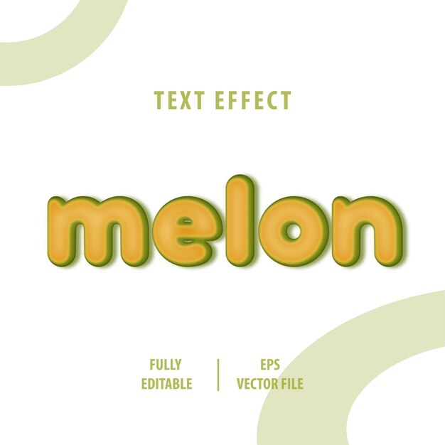 Melon text style effect 